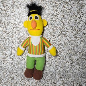 Vintage Bert Muppet Doll Plush Toy Sesame Street 1985 Playskool Hasbro 1980s